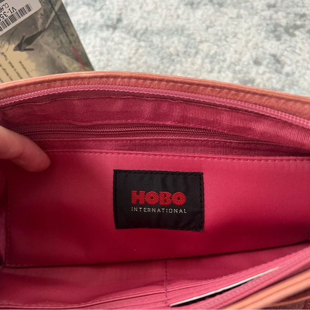 NWT Vintage Hobo International Pink Leather Wristlet Wallet Bow Detail - Picture 11 of 14